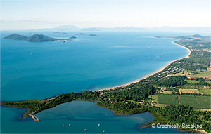 Beautiful tropical, sandy beaches with close offshore islands